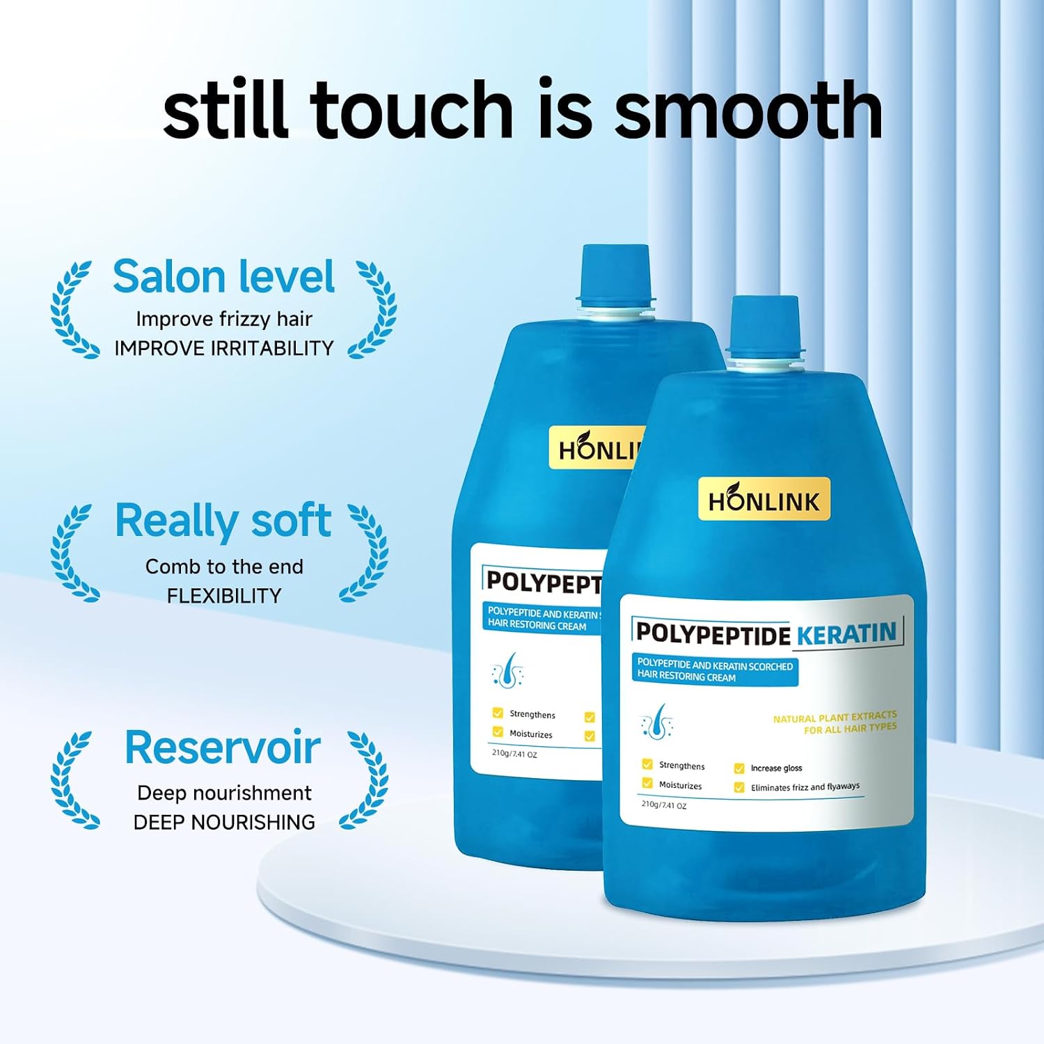 Peptide Keratin Hair Conditioner, Hair Nourishing Mask 4pcs,Argan Oil Deep Conditioning Hair Masks, Amino Acids Hair Treatment for Lasting Shine and Smoothness for Dry Damaged - Hair (4 bags)