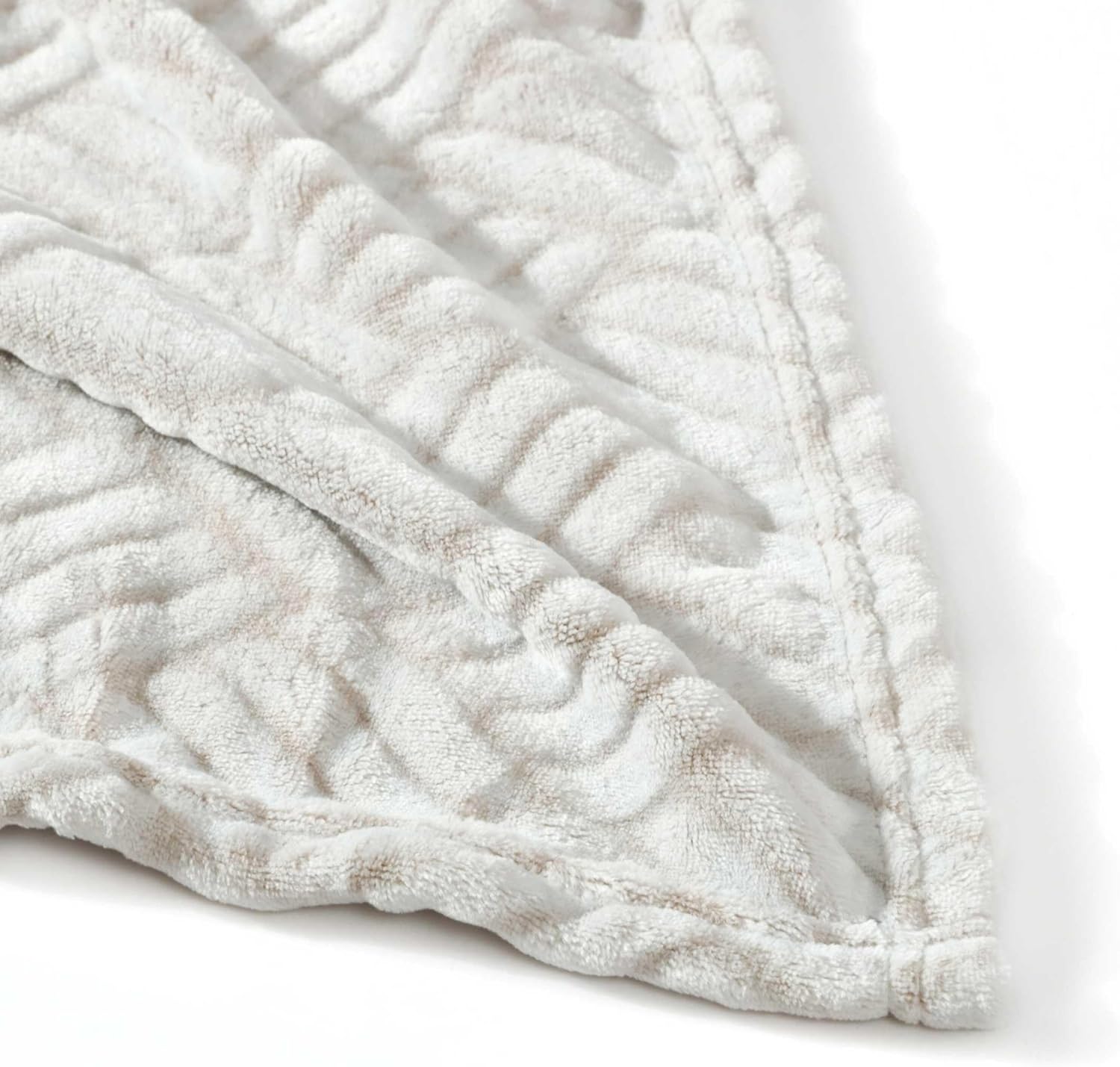 Kenneth Cole - Queen Blanket, Soft Plush Bedding, Cozy Home Decor (Basketweave Tipped Grey, Queen)