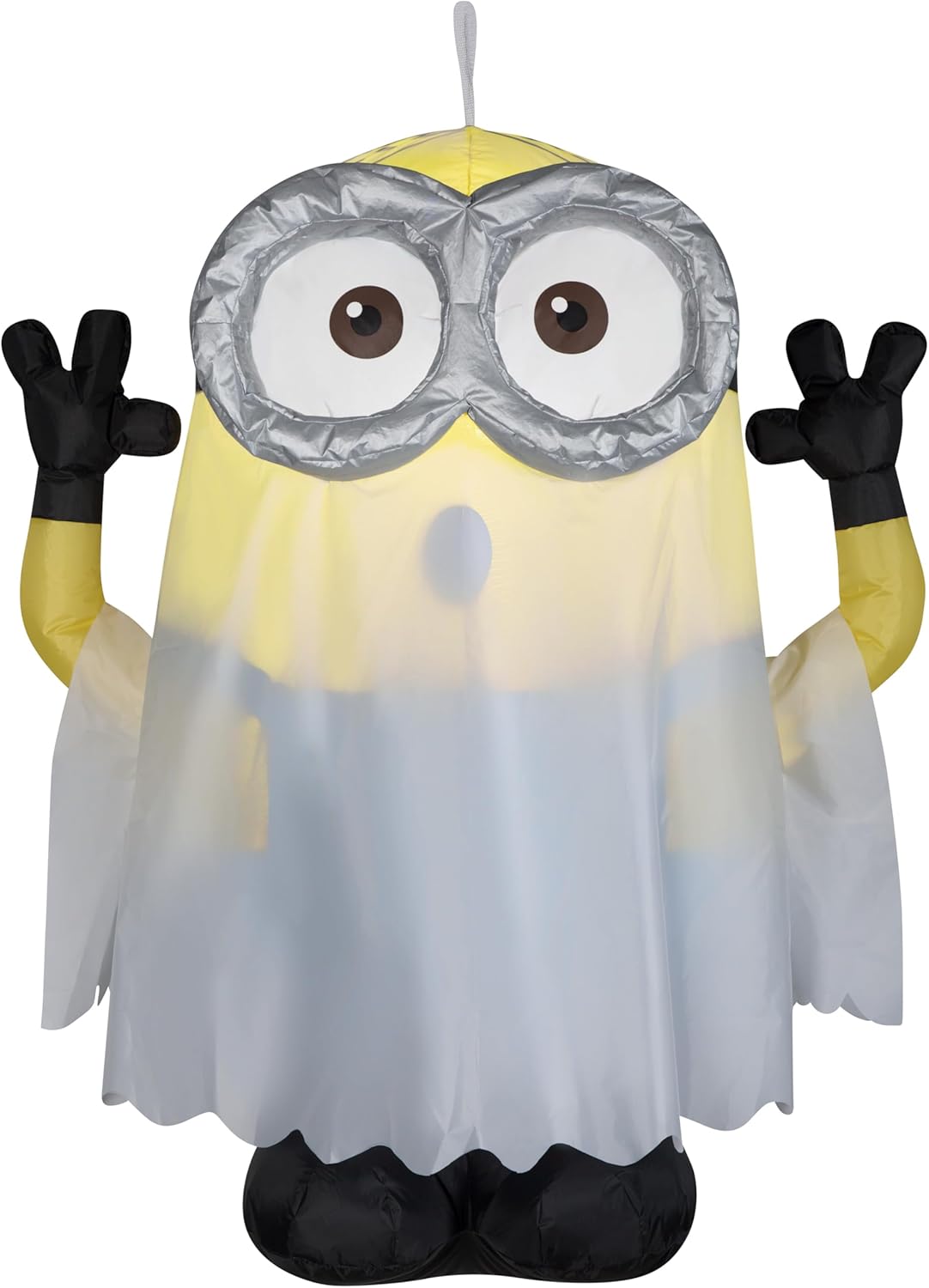 Gemmy Airblown Inflatable Hanging Minion as Ghost Universal, 3.5 ft Tall, Multicolored
