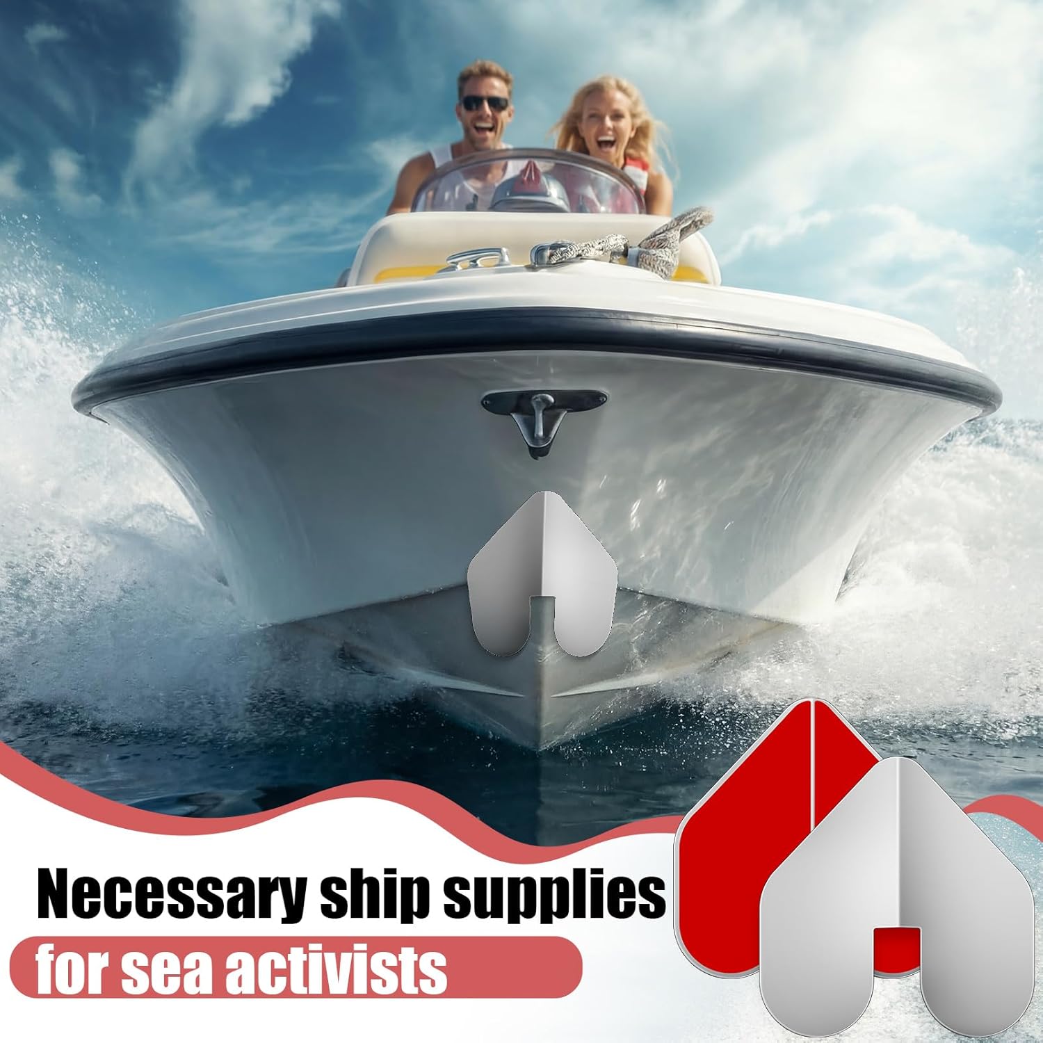 2 Pcs Bow& Keel Guard Kit for Fiberglass Boats Stainless Steel Boat Bow Protector Notched Self-Adhesive DIY Hull Keel Protector Guard Shield for Ships from Wear and Scratches