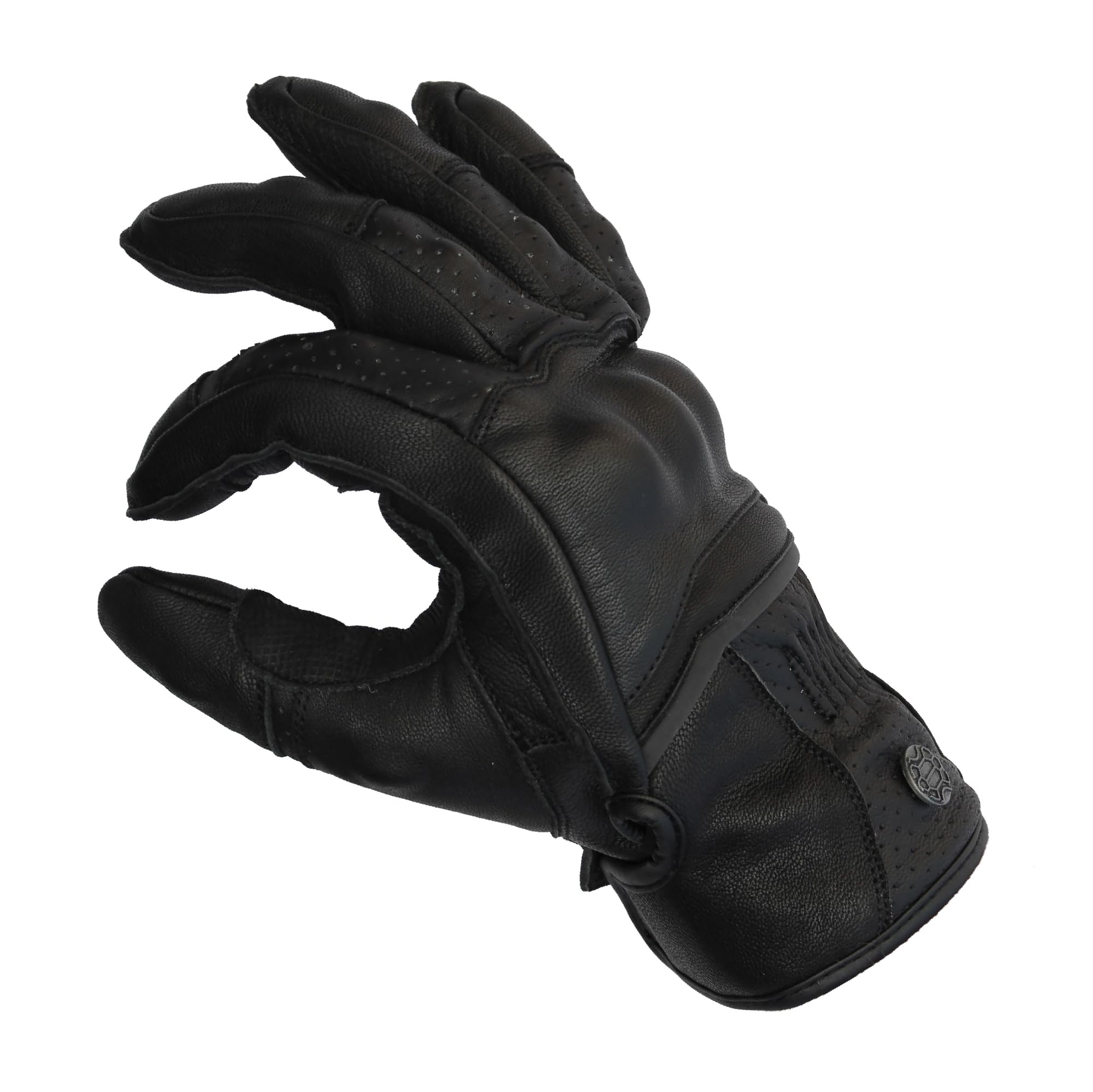 Classic Line Motorradhandschuhe Herren - Hochwertiges Echtleder, Verstärkter Knöchelschutz, Touchscreen-kompatibel, Atmungsaktiv, Einstellbar, Elegant & Sicher