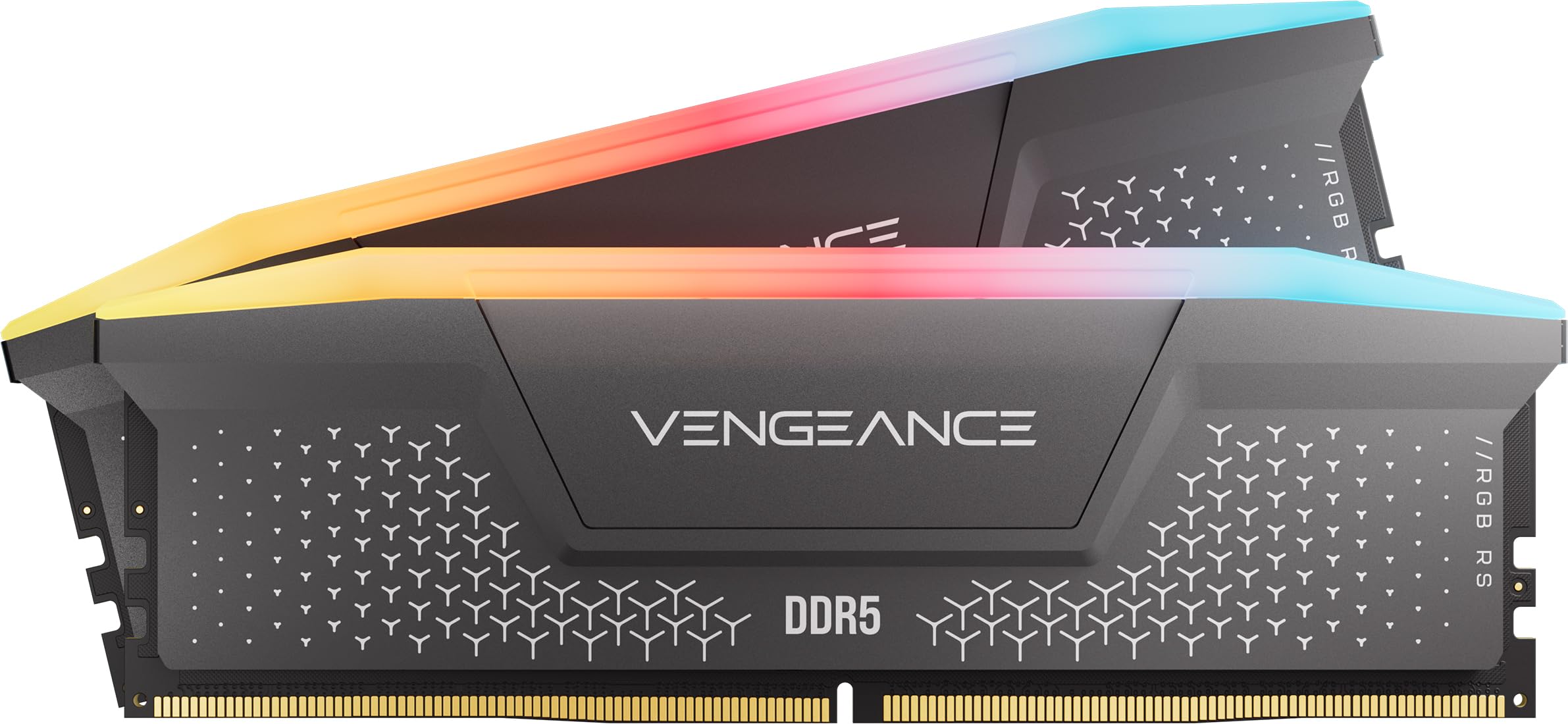 CORSAIR VENGEANCE RGB RS DDR5 RAM 32GB (2x16GB) 6000 MHz CL36-44-44-96 1.35V AMD EXPO e Intel XMP 3.0 Memoria Per Computer Desktop – Grigio (CMG32GX5M2E6000Z36)