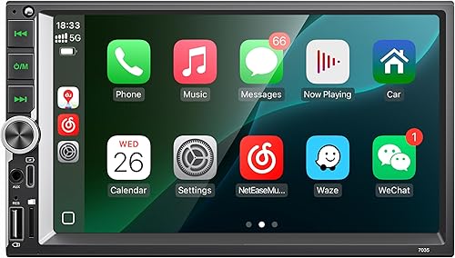 Miniatura 9 de DSP interior Estéreo inalámbrico de doble DIN para automóvil, Apple Carplay Android Auto, radio con pantalla táctil de 7 pulgadas con sonido DSP