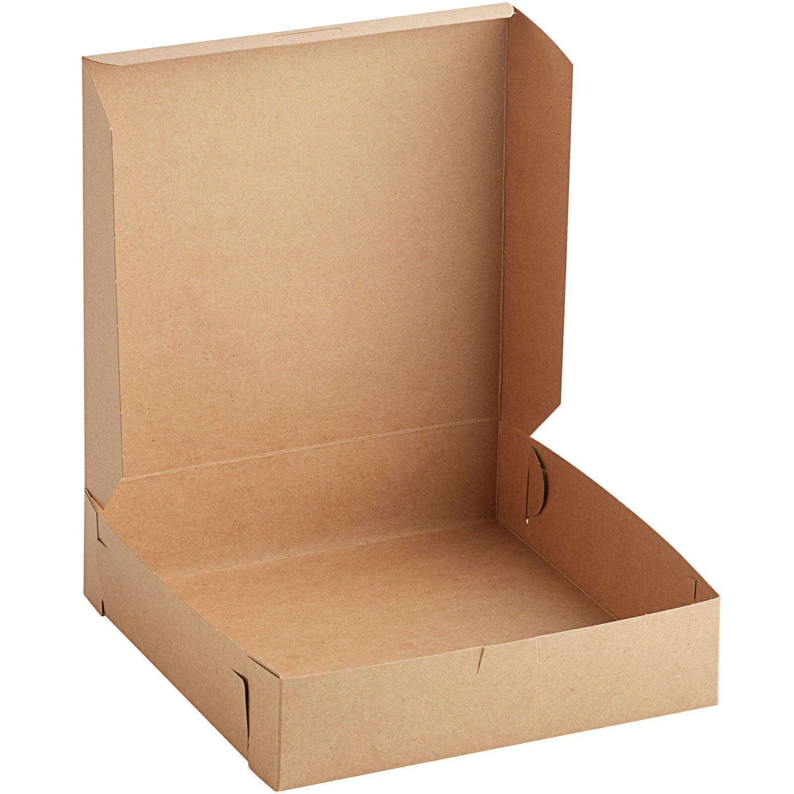 KMYG (250-Pack) 10" x 10" x 2 1/2" Brown Kraft Paperboard Cake/Bakery Box cake boxes Bakery boxes Pastry boxes Bakery box Boxes for cookies Baking boxes Cake packing boxes