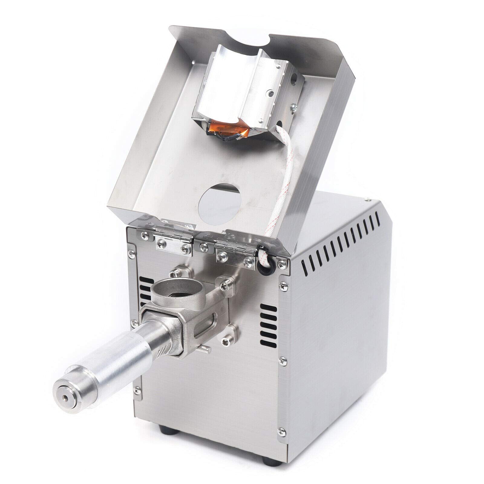 Automatic Oil Press Machine, 600W Commercial Oil Squeezer Expeller Stainless Cold Hot Seeds Oil Expeller Presser with Intelligent Control US