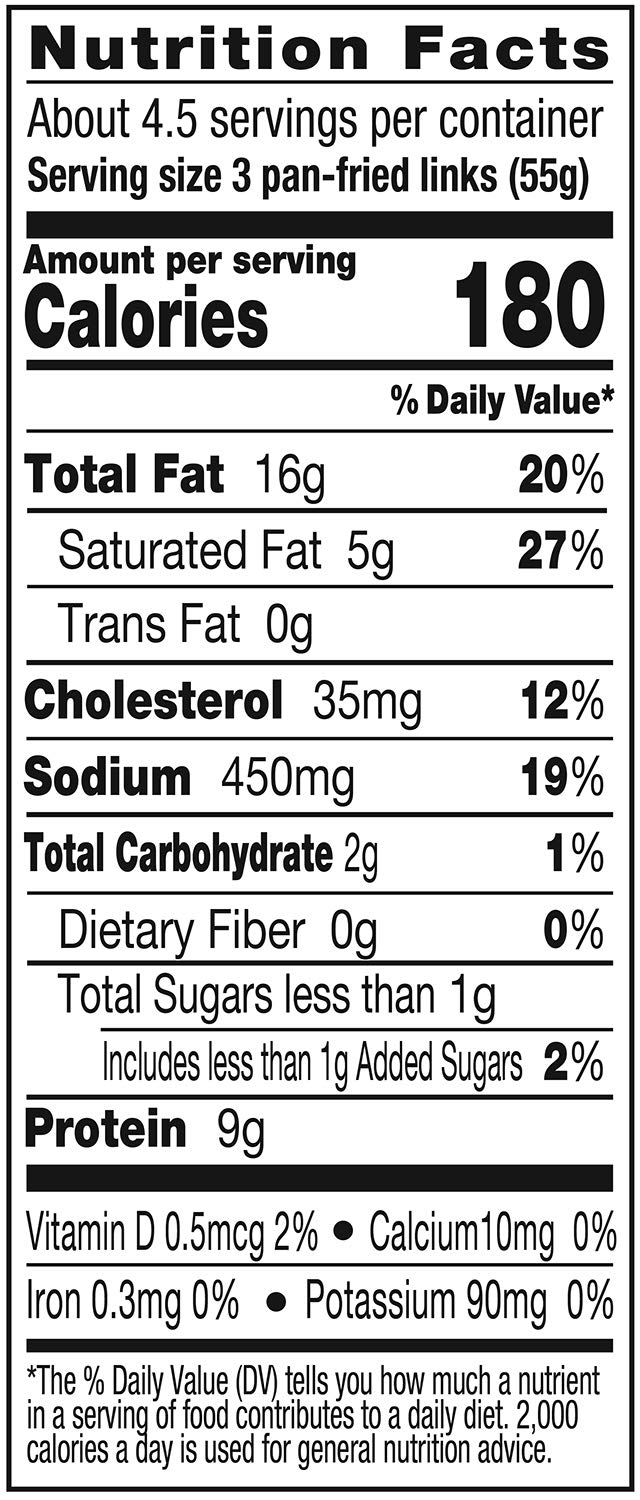 Fresh Brand – Original Breakfast Sausage Links, 12 oz