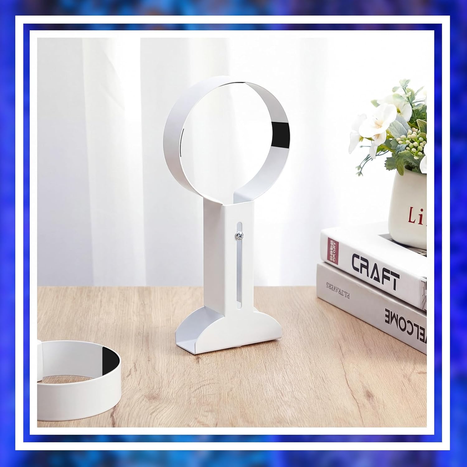 Tandefio 1 Pcs Sensory Bubble Tube Wall Bracket Extending 11 cm Diameter Wall Mounted Bubble Light Holder Water Floor Lamp Holder to Prevent Spillages and Keep Fish Aquarium Tank Stand Safe (White)