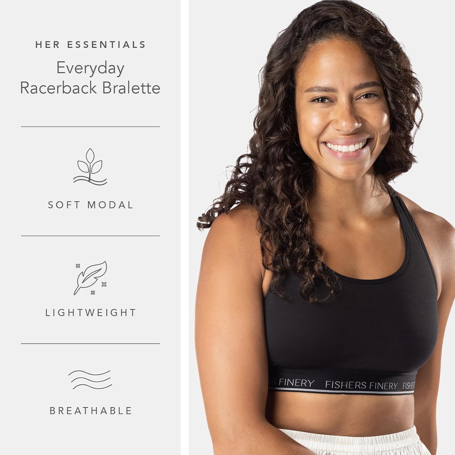 Fishers Finery Racerback Bralette - Everyday Comfort Wireless and Seamless Ultra Soft - Image 3