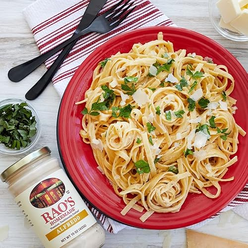 Miniatura 2 de Raos Homemade Alfredo - Salsa de ajo asado 15 onzas salsa de pasta rica y cremosa consciente de carbohidratos apto para ceto calidad premium mezcla