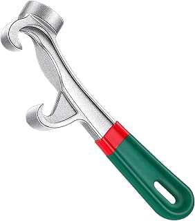 Bucket Lid Opener 5 Gallon Paint Can Lid Opener, 8.3 Inch Aluminum Paint Bucket Lid Opener Wrench,Bucket Lid Lifter Remover Wrench Tool,Remover for Home Office Lid Opening Industrial Use (Green)