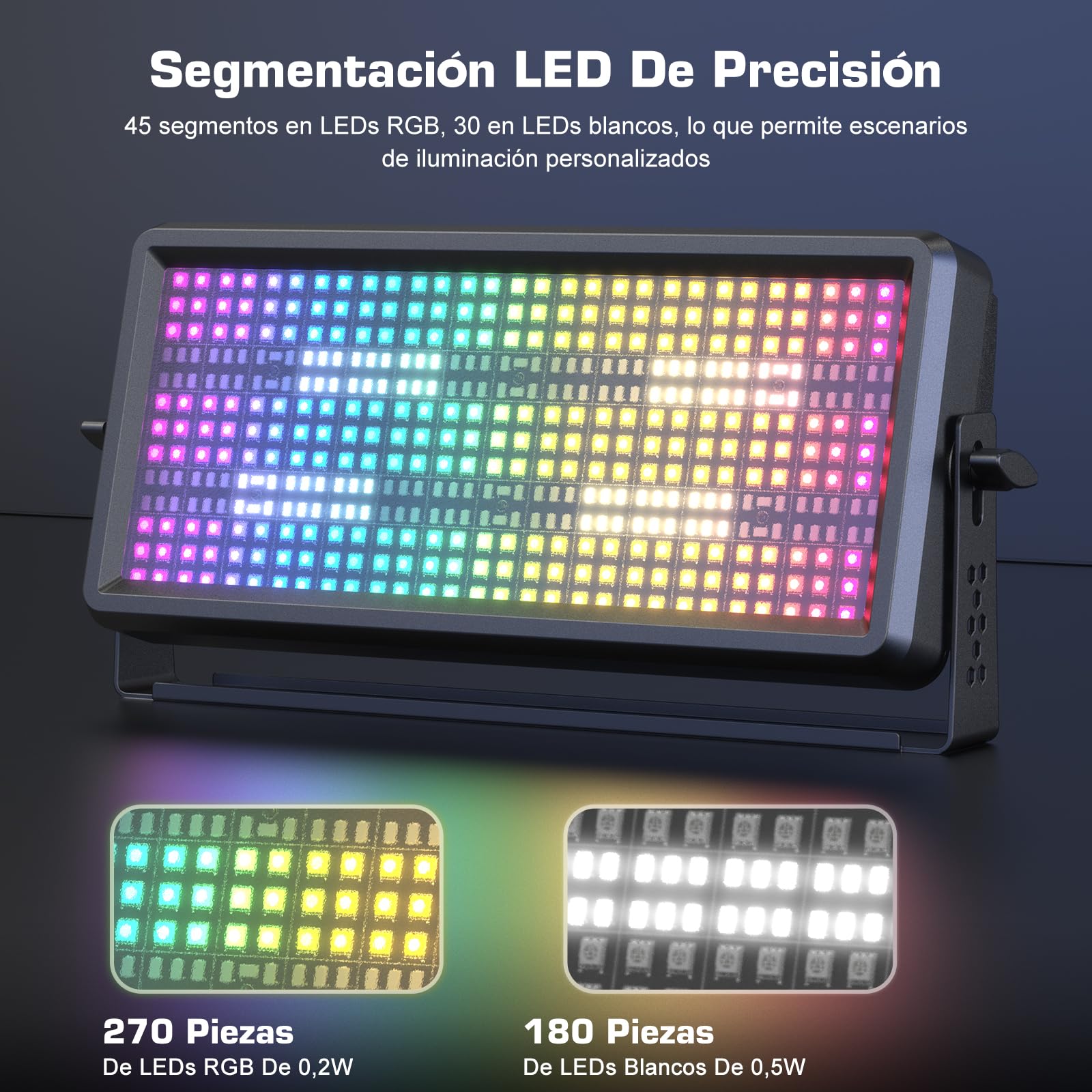 2 pezzi 150W LED RGBW Wallwasher 450 LEDs Barra Luminosa Stroboscopica Effettouce Luce da discoteca con Telecomando per DJ Discoteca Luci da Palco Bar Interno ed esterno Illuminazione