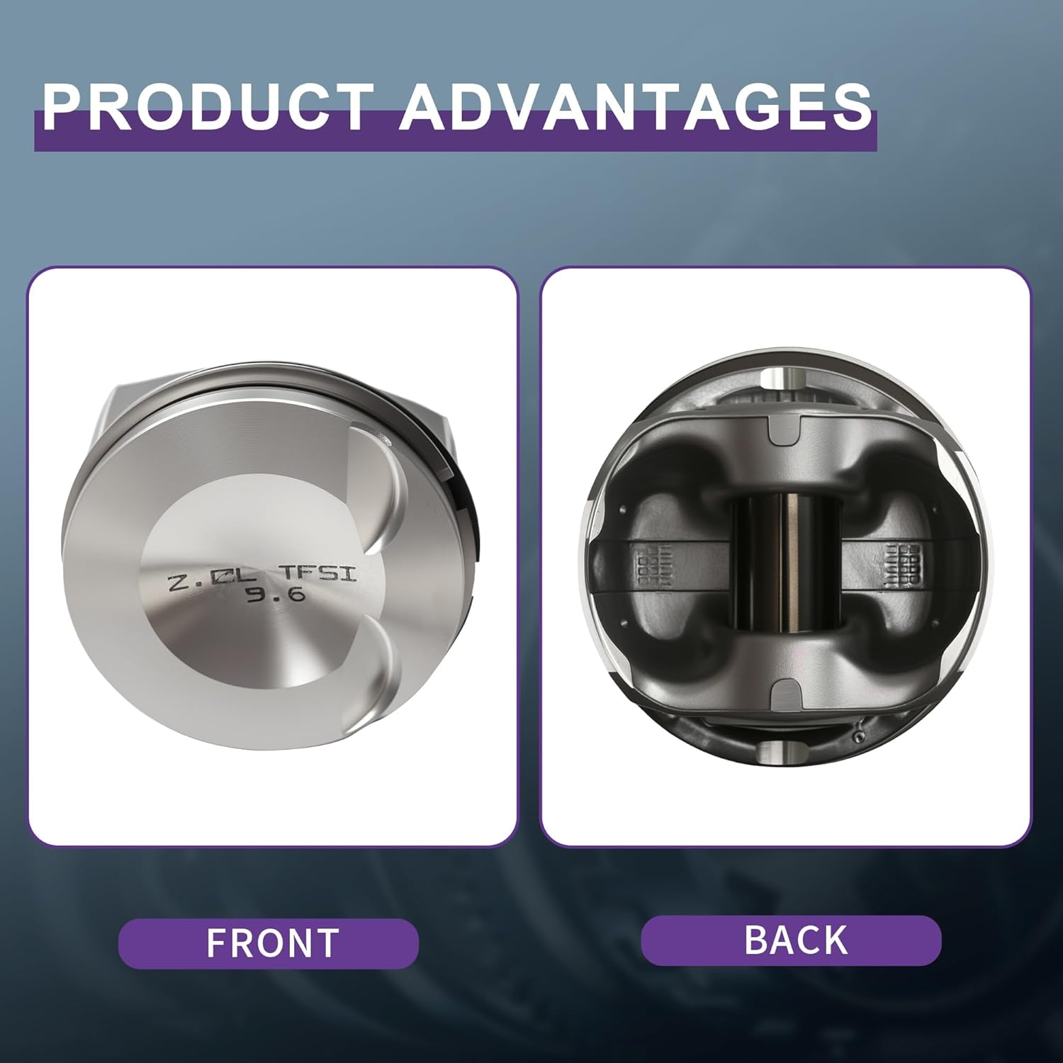 STD 4X Pistons Rings Set Piston Assembly Kit 82.51mm 23mm 06H107065DD Replacement for Audi A3 A4 A5 A6 Q3 Q5 TT VW Beetle CC EOS Golf Jetta Passat TIGUAN EA888 2.0T Engine