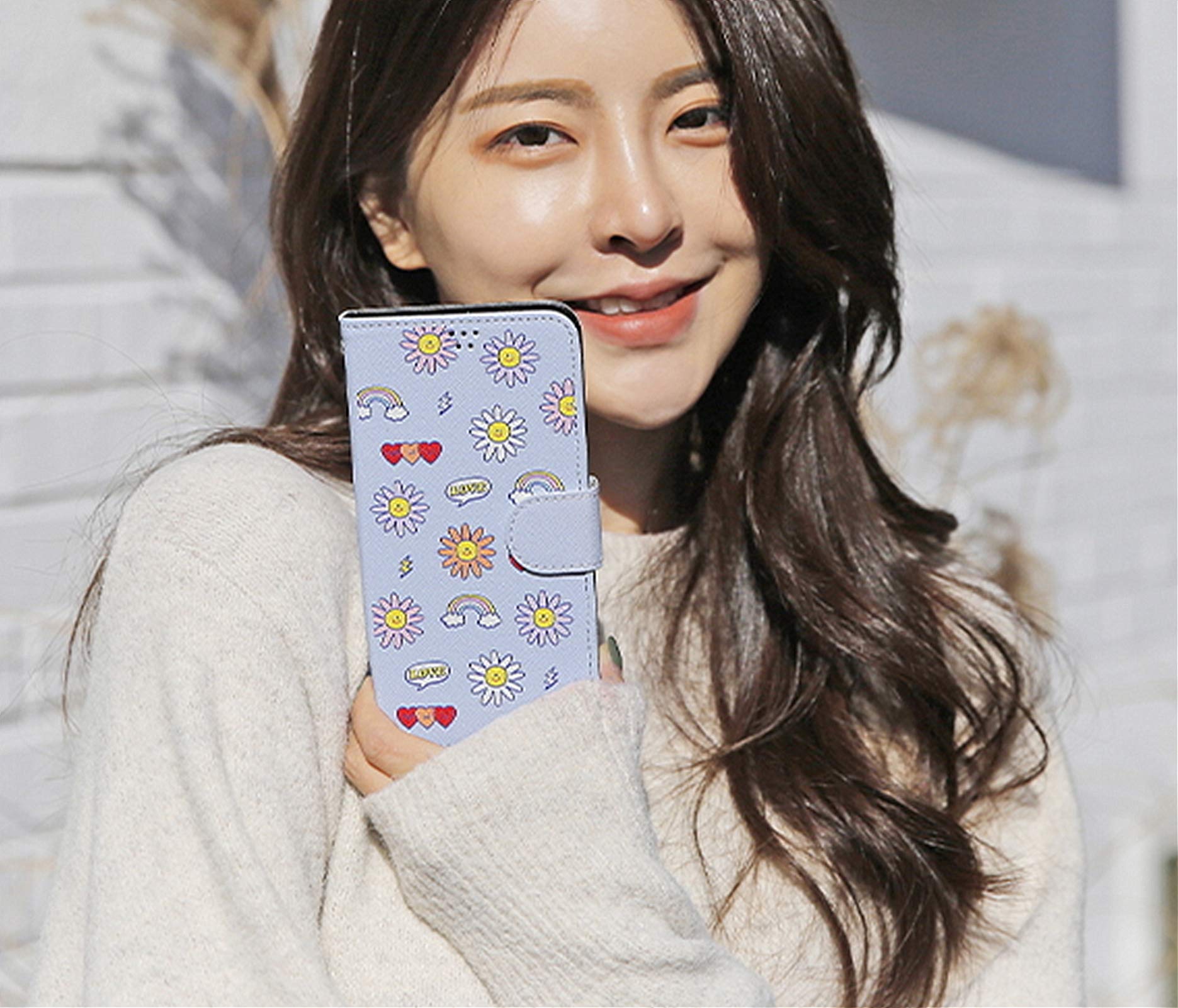 Amazon.co.jp: 可愛い Pattern Purple Smile Flower Emoticon パタン