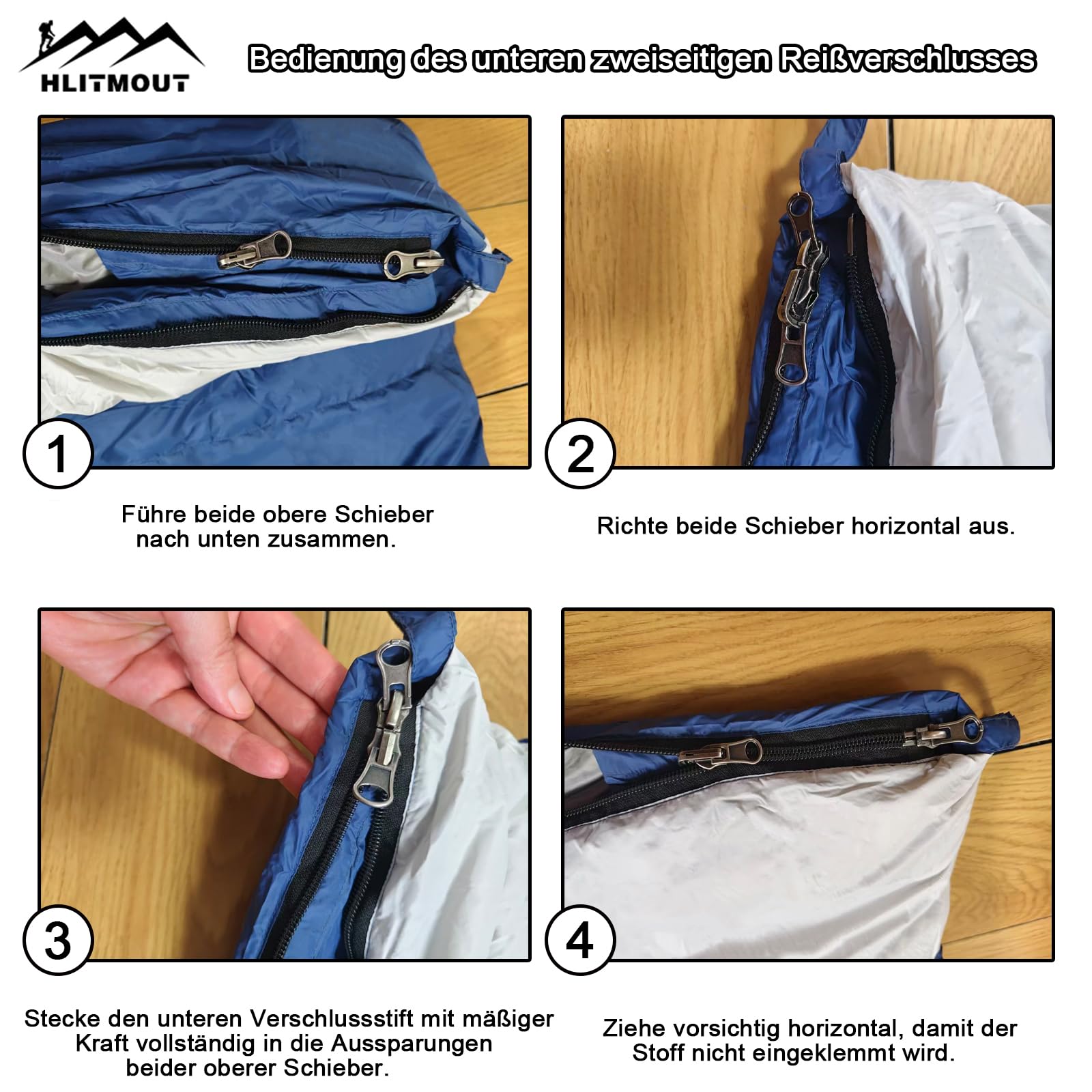 Daunen Deckenschlafsack, Leichter Kleiner Kompakt Schlafsack für 3~4 Jahreszeiten Camping, Wandern und Trekking