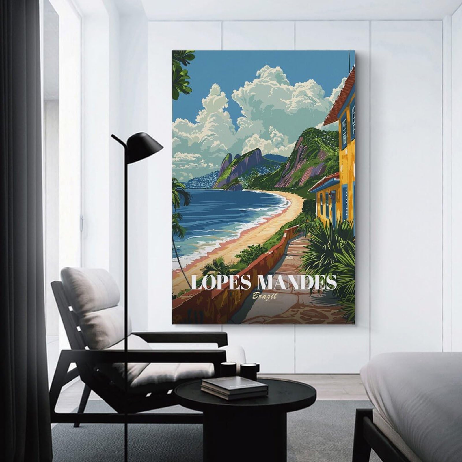 Junmoney Unframe-Style-14 Lopes Mendes Beach, Brazil Room Decor Wall Art, 24X36inch(60X90cm), For Living Room, Bedroom, Office Or Hallway, Decorative Artwork With Broad Appeal