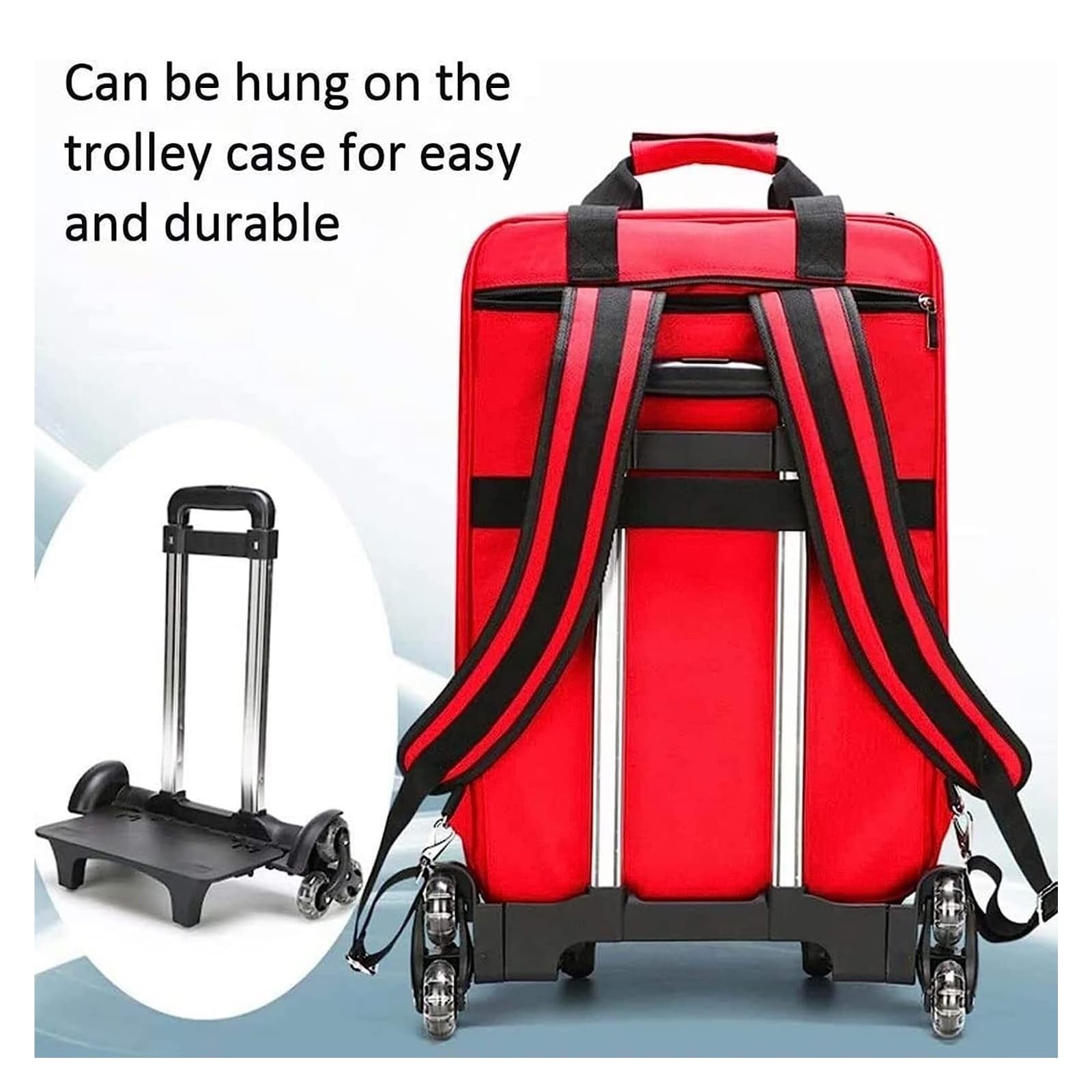 Kit di Primo Soccorso con Ruote e Maniglia Rimovibile – Organizzazione Medica per Casa, Auto, Viaggi, Escursionismo, Campeggio ed Emergenze