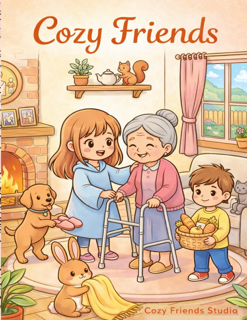 Cozy Friends Coloring Book for Adults: Cute Animal Coloring Pages