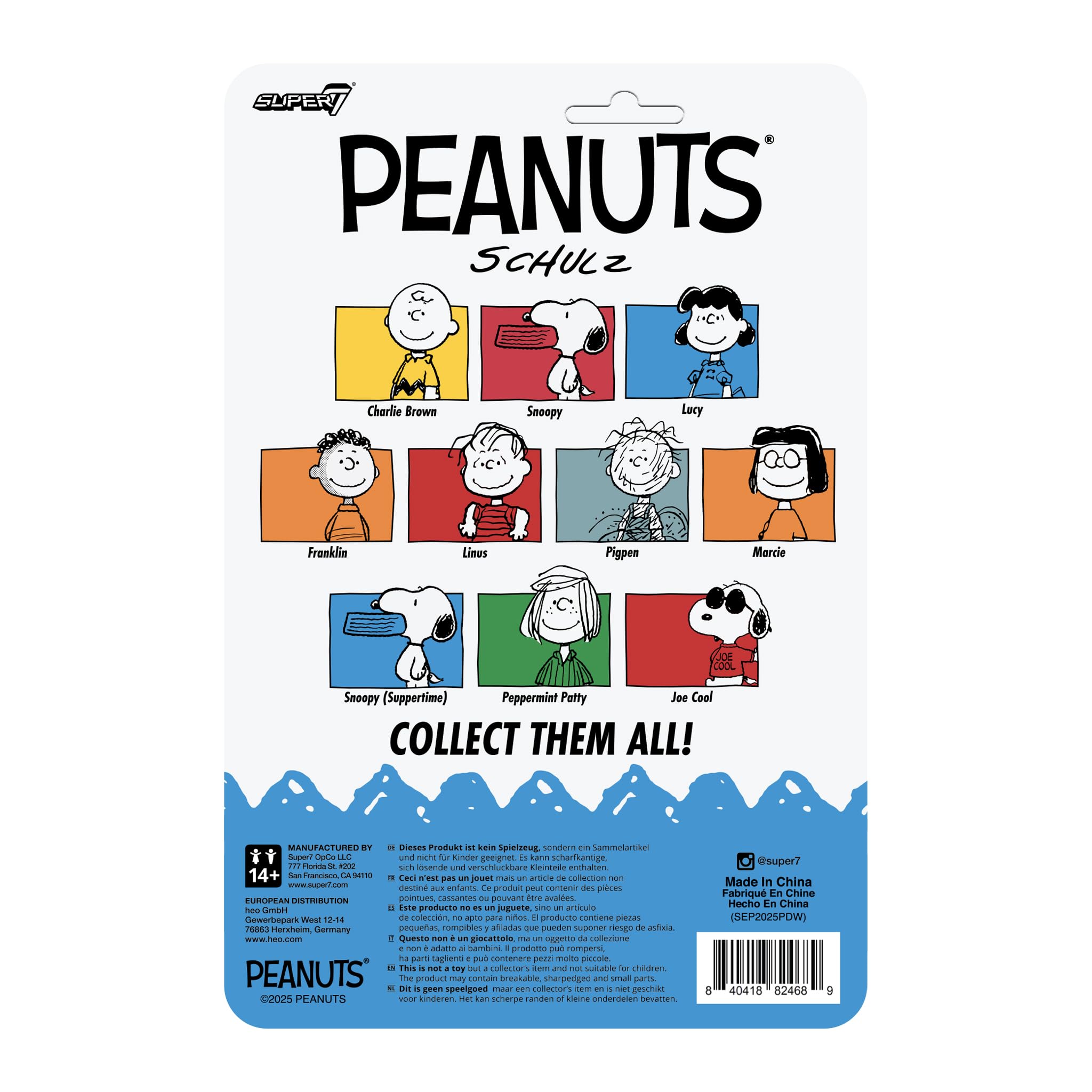 【レア】PEANUTS　ReAction フィギュアセット　SUPER7 Amazon.com: Super7 Peanuts Reaction Figures Wave 09 - Snoopy