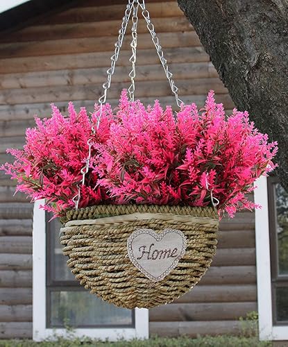 Miniatura 106 de Plantas artificiales para exteriores, resistentes a los rayos ultravioleta, vegetación artificial, 12 ramos de flores de lavanda para macetas