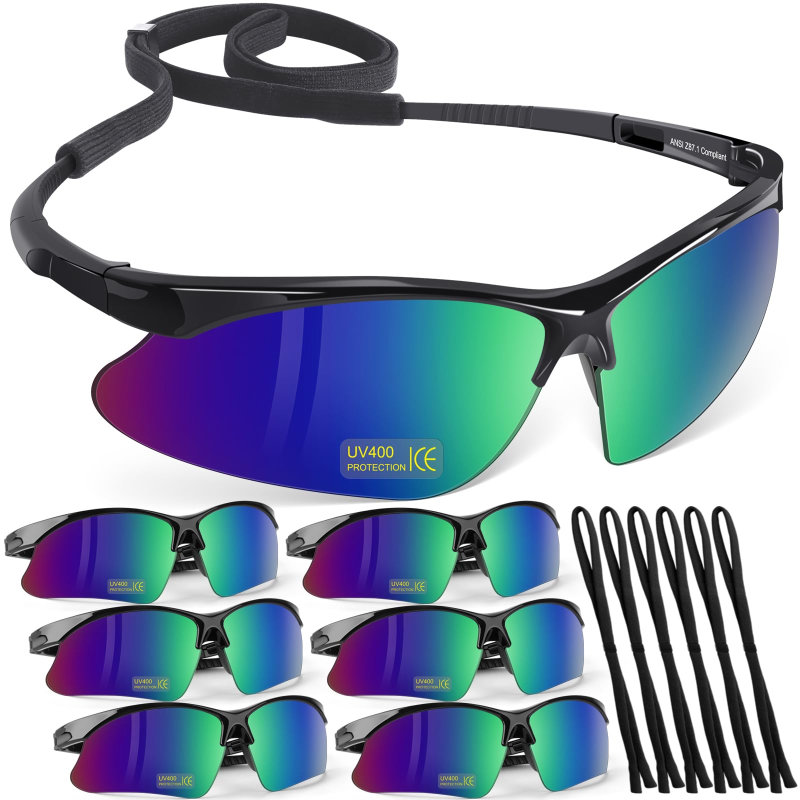 OXG Anteojos de seguridad tintados para hombres y mujeres, ANSI Z87.1, unisex, resistentes a los impactos, gafas protectoras
