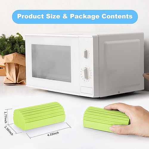 Miniatura 6 de Paquete de 2 esponjas húmedas limpias, herramienta de limpieza de zócalos de esponja mágica, plumeros para limpiar persianas, vidrio, rejillas de