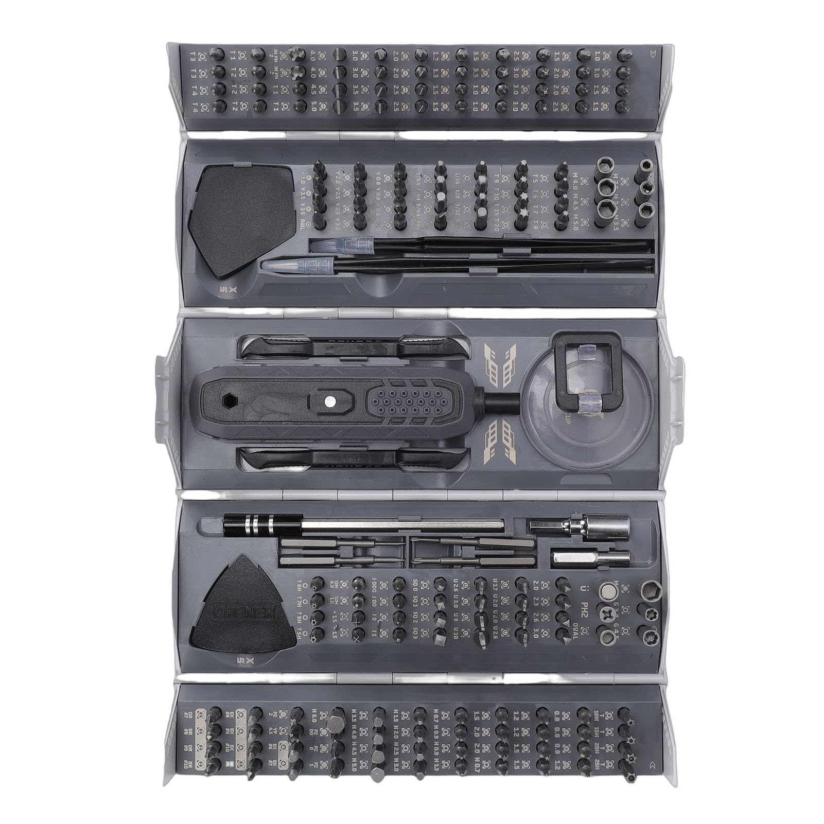 Juego de Destornilladores de Precisión 180 en 1 para Reparaciones Electrónicas con Ergonómico y Puntas Magnéticas Fuertes, Materiales Duraderos de Acero CrV y S2