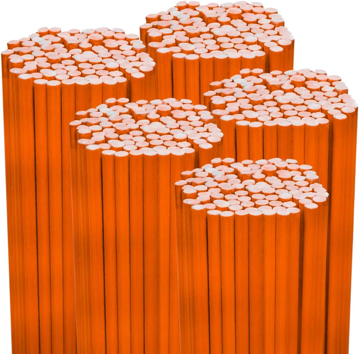 500PK 48 1/4 Diameter Hi Visibility Safety Orange Driveway Markers- Rods Stakes Guides