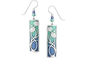 by Sienna Sky Periwinkle Aqua Column Filigree Earrings 7544