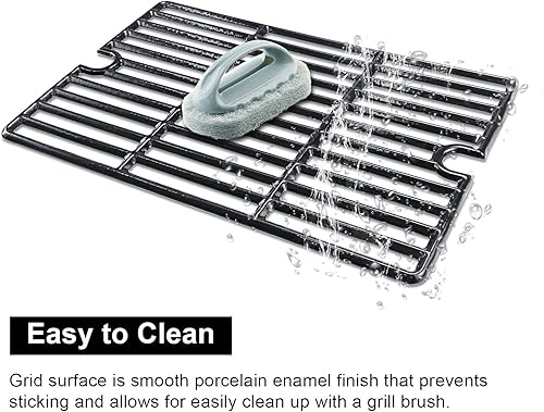 Miniatura 3 de Hisencn Rejilla de cocción de hierro fundido de 16.5 pulgadas para humo hueco PS9900 7000CGS, Charbroil 463722315 463722313 463722416, Kenmore