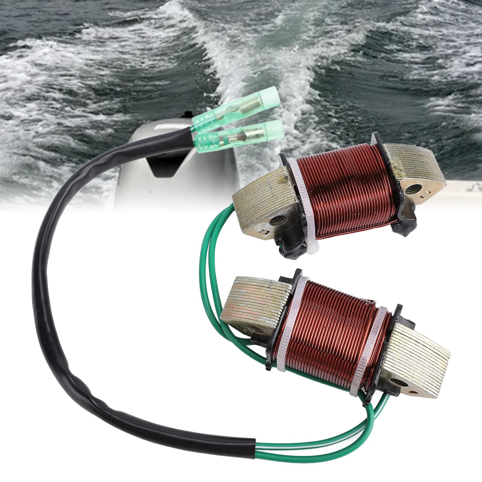 Bobina Alternatore 3AA-06023-0 per Motore Fuoribordo 4 Tempi, Bobina Illuminazione Compatibile con Motori 8HP 9.8HP, Componente di Sostituzione per Motori Marini