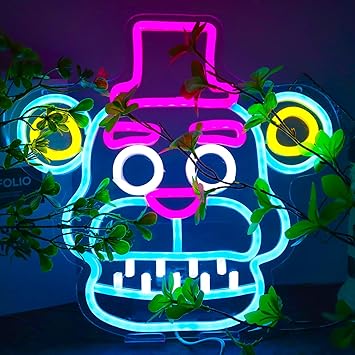 Fnaf Frendy Neon Sign for Wall Decor,Five Nights LED Neon Lights for Gameroom,BirthdayChristmas Gifts for kids