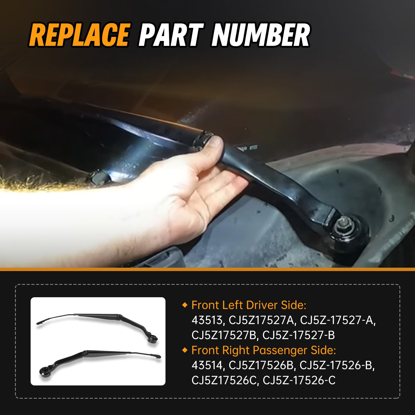 Automotive Replacement Windshield Wiper Arms FOR FORD ESCAPE 2013-2018 Rear Wiper Arm With Blade BB5Z17526C BB5Z 17526-C US E 2014 Ford Escape Wiper Blades - Foto 4