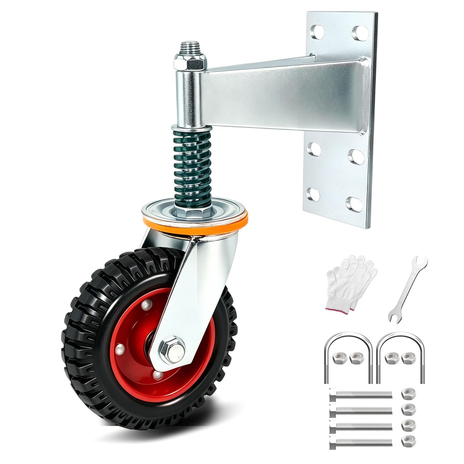 Photo 1 of FVCLBZ 6-Inch Heavy Duty Gate Wheel, 750 lb Capacity, Swivel Spring Caster