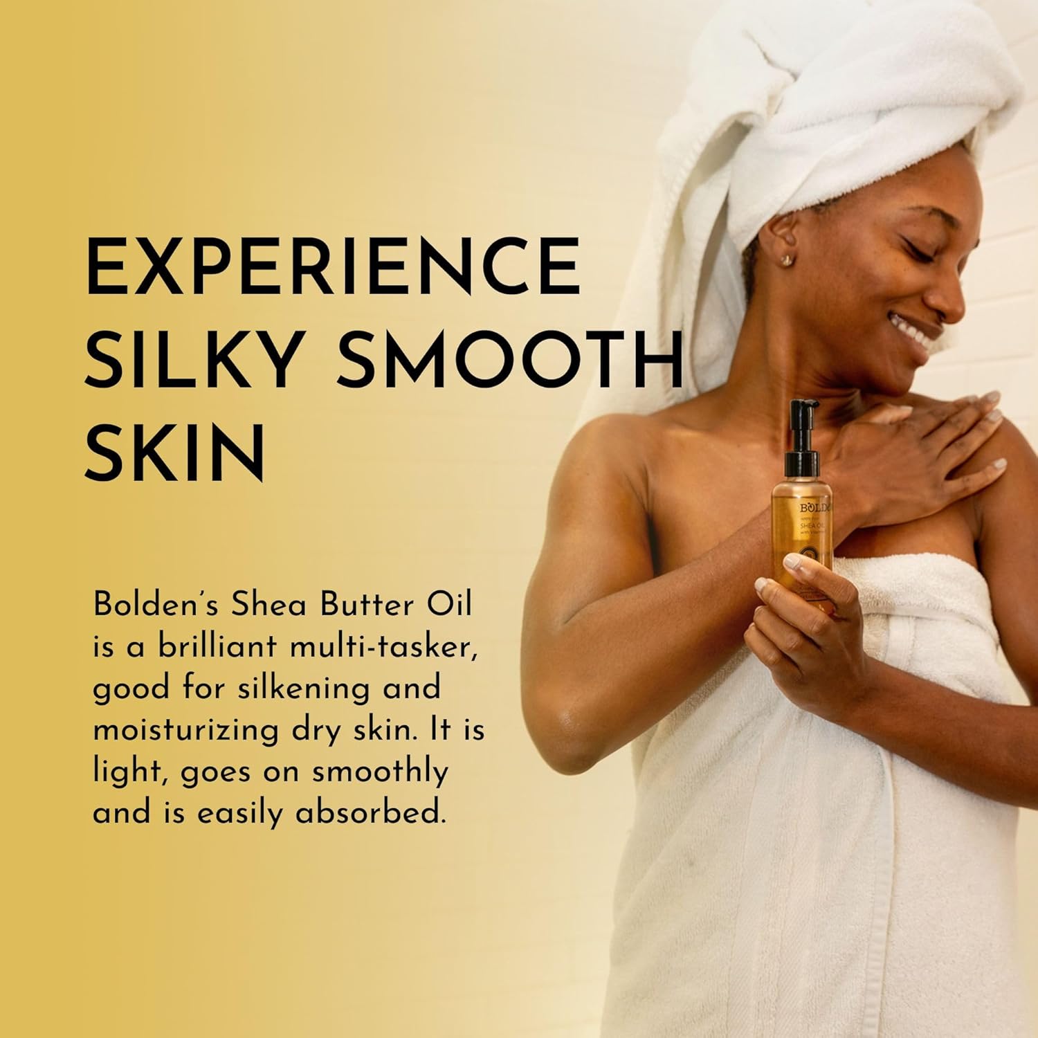 BOLDEN Sweet Vanilla Shea Body Oil with Vitamin E | Stretch Mark Pregnancy Care | 100% Natural Moisture Shea Oil | Lightweight After Shower Body Oil | 3.4 Fl Oz - Image 2