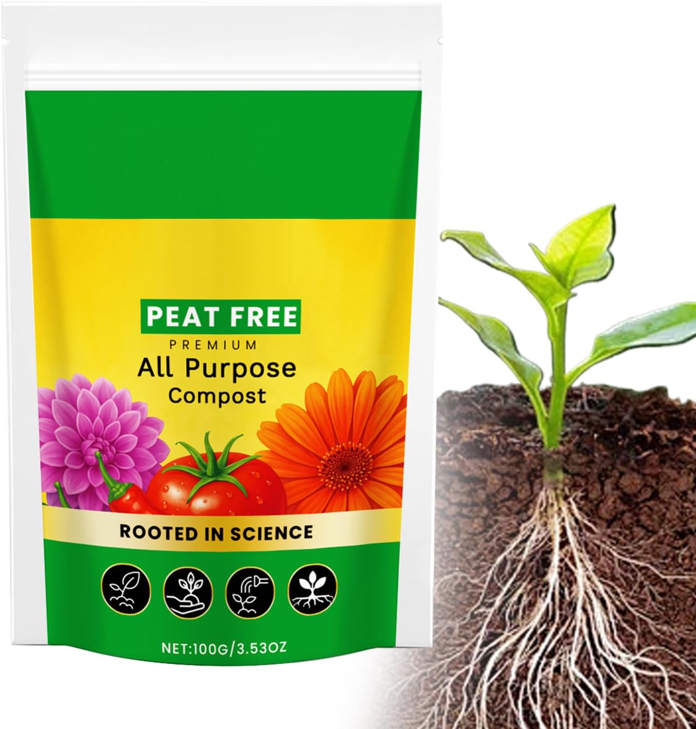 Indoor Plant Potting Soil - Potting Soil For Vegetables - Natural Dirt Balanced Fertilizer For Vegetable Succulent Cactus Bonsai Gardening Planting