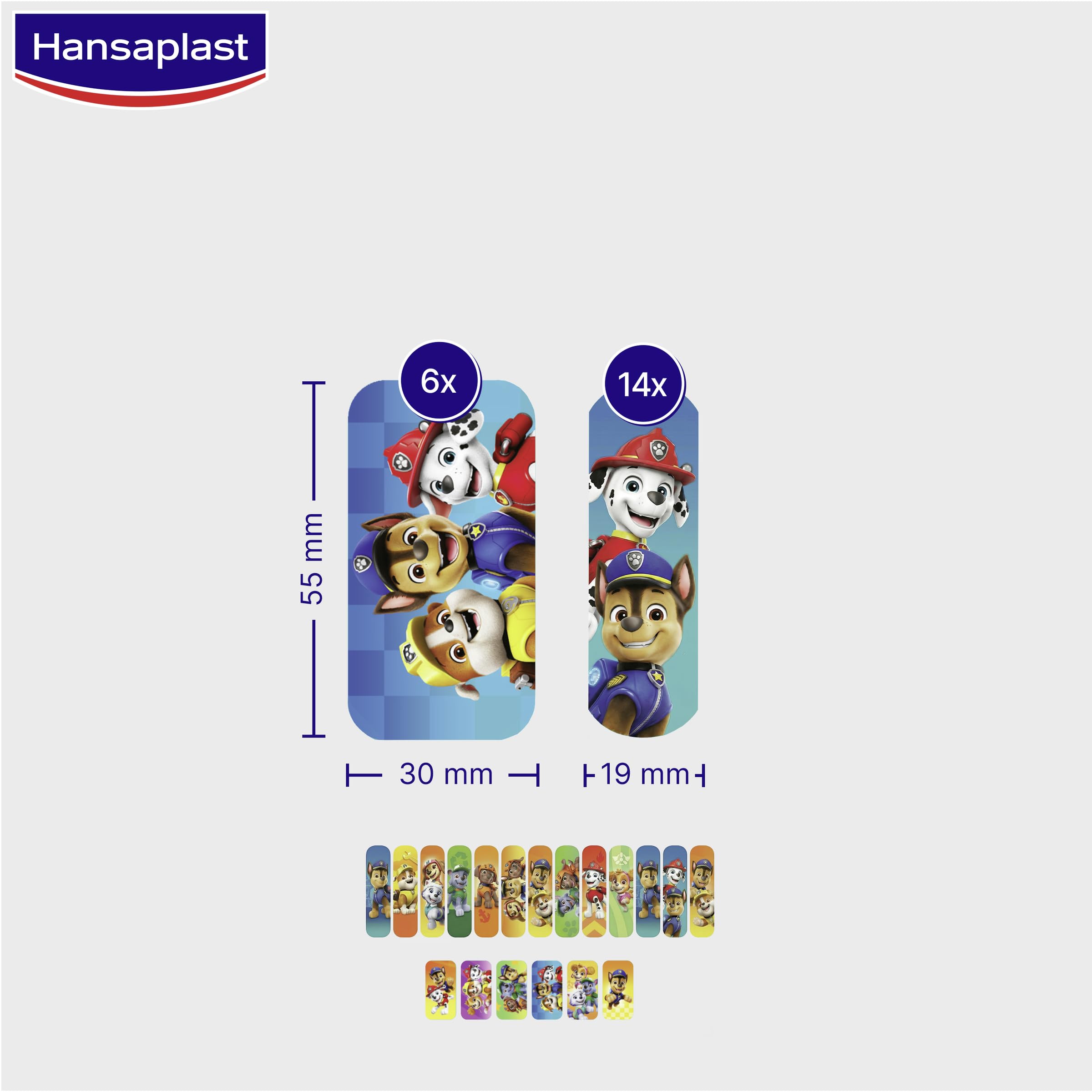 Hansaplast Paw Patrol Children's Wound Dressings, Waterproof Adhesive Dressings, Skin Friendly, Painless to Remove, Patterned - 20 Pieces - 2