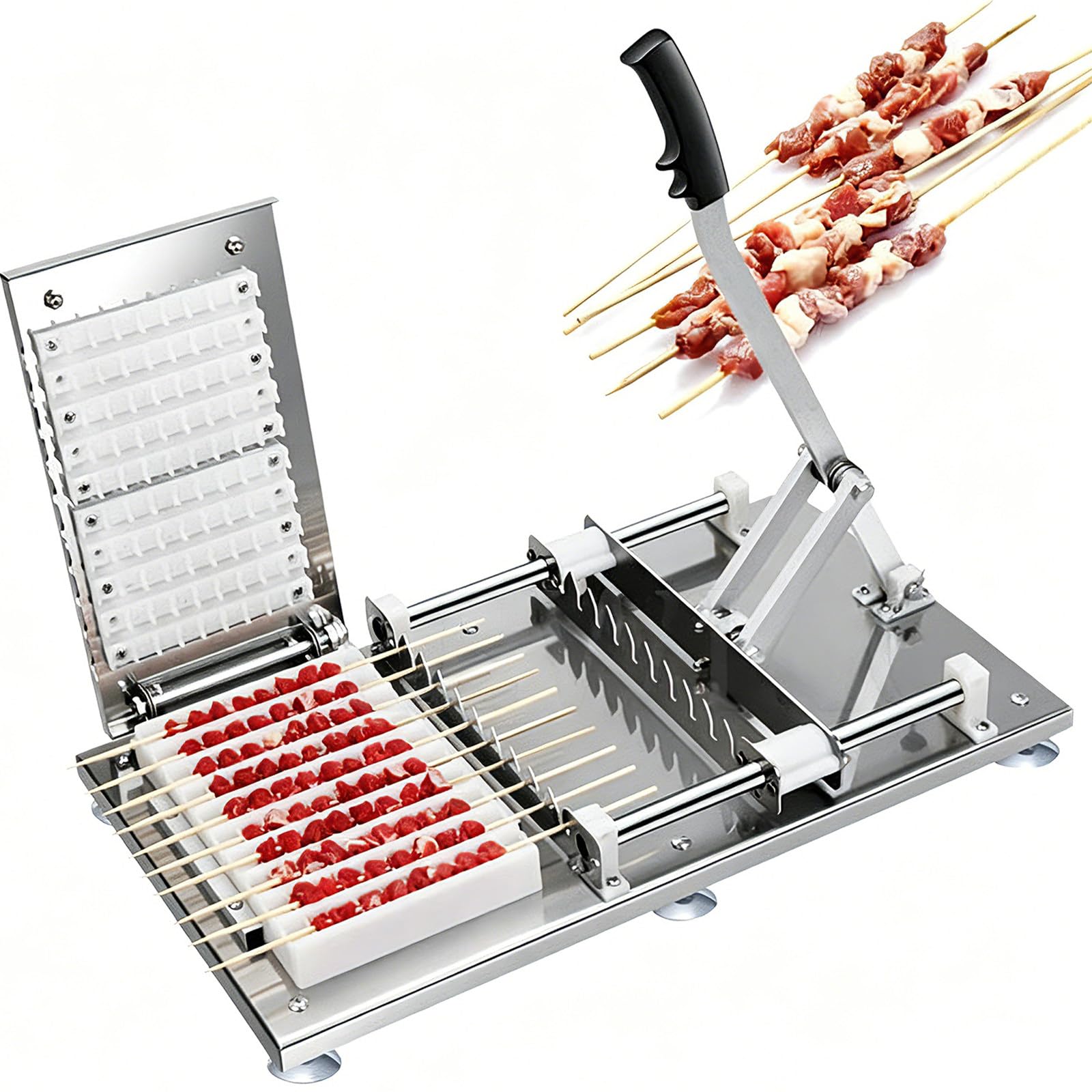Máquina Kebab Acero Inoxidable 10 Orificios 2templates