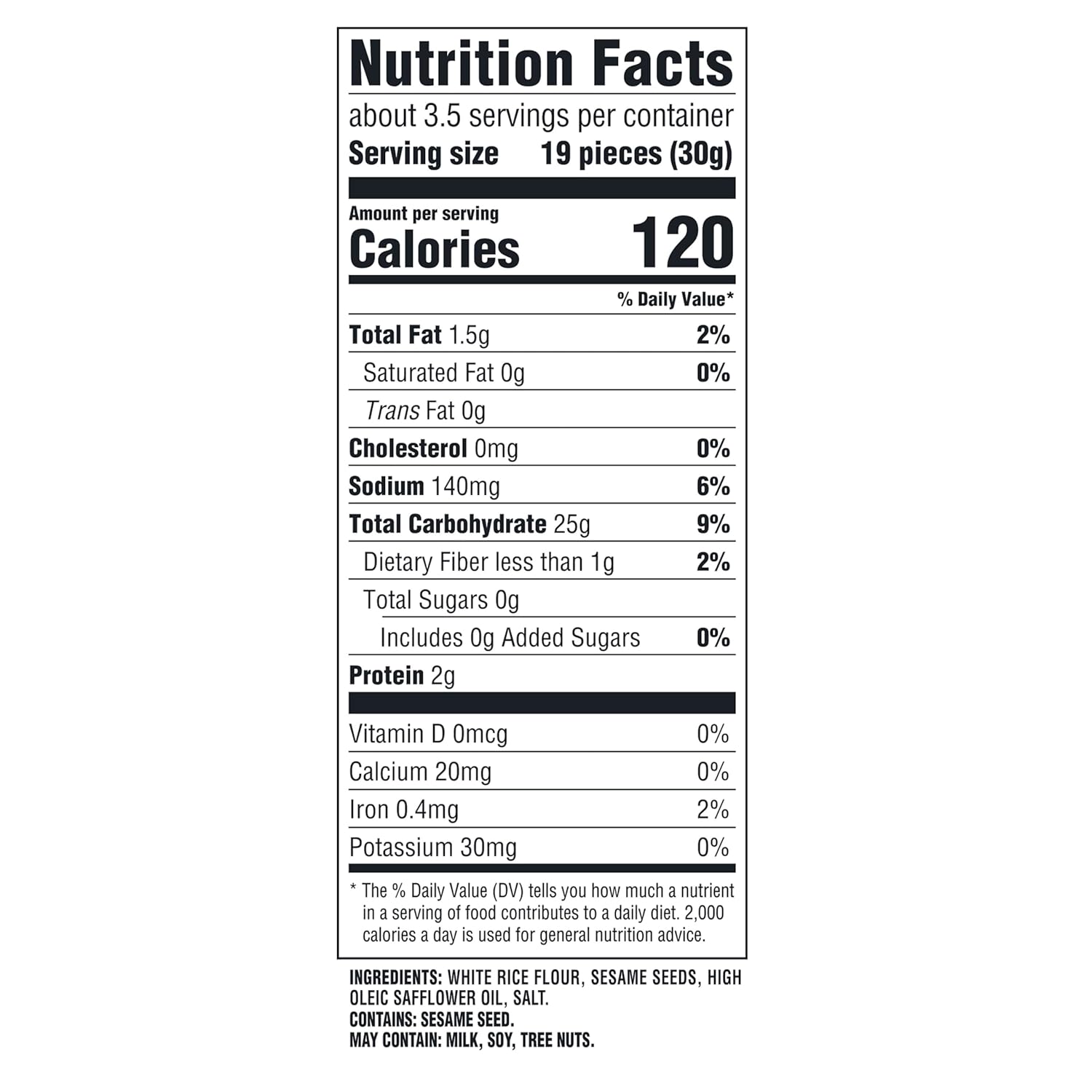 Good Thins Sesame Rice Snacks Gluten Free Crackers, Bulk Snack Crackers, 6-3.5 oz Boxes