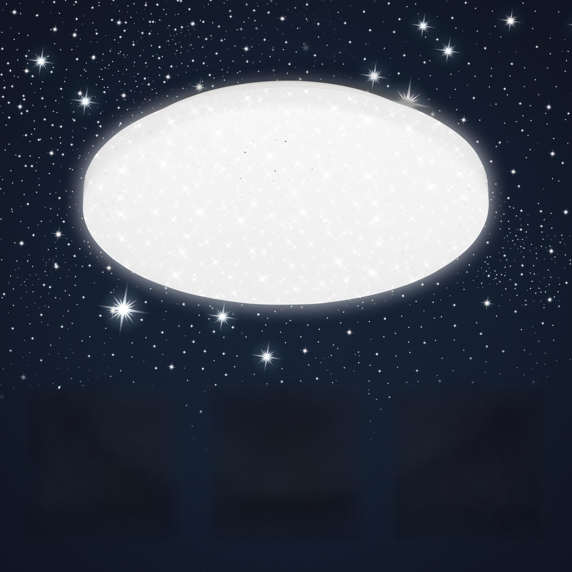 Lámpara LED de techo con decoración de estrellas, lámpara de techo LED para el baño IP44, decoración de cielo estrellado para habitación infantil, lámpara de salón, lámpara de baño, luz