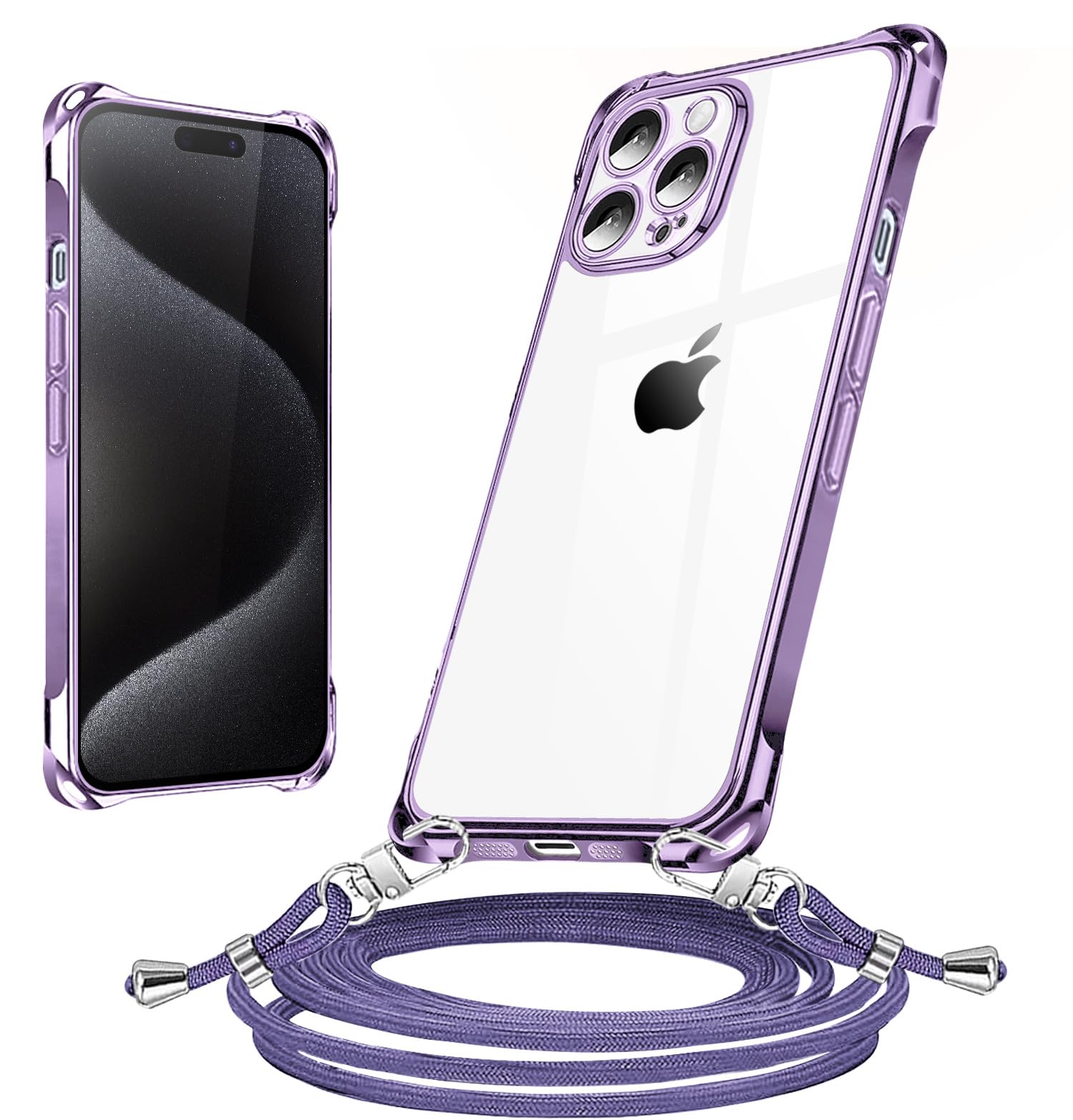 Amazon.co.jp: iPhone 15 Pro Max ケース クリア ショルダー 耐衝撃 