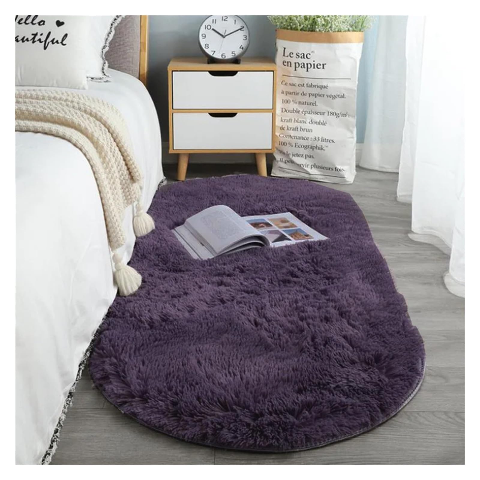 Tapis canapé en peluche doux pour réchauffer les sols froids du salon