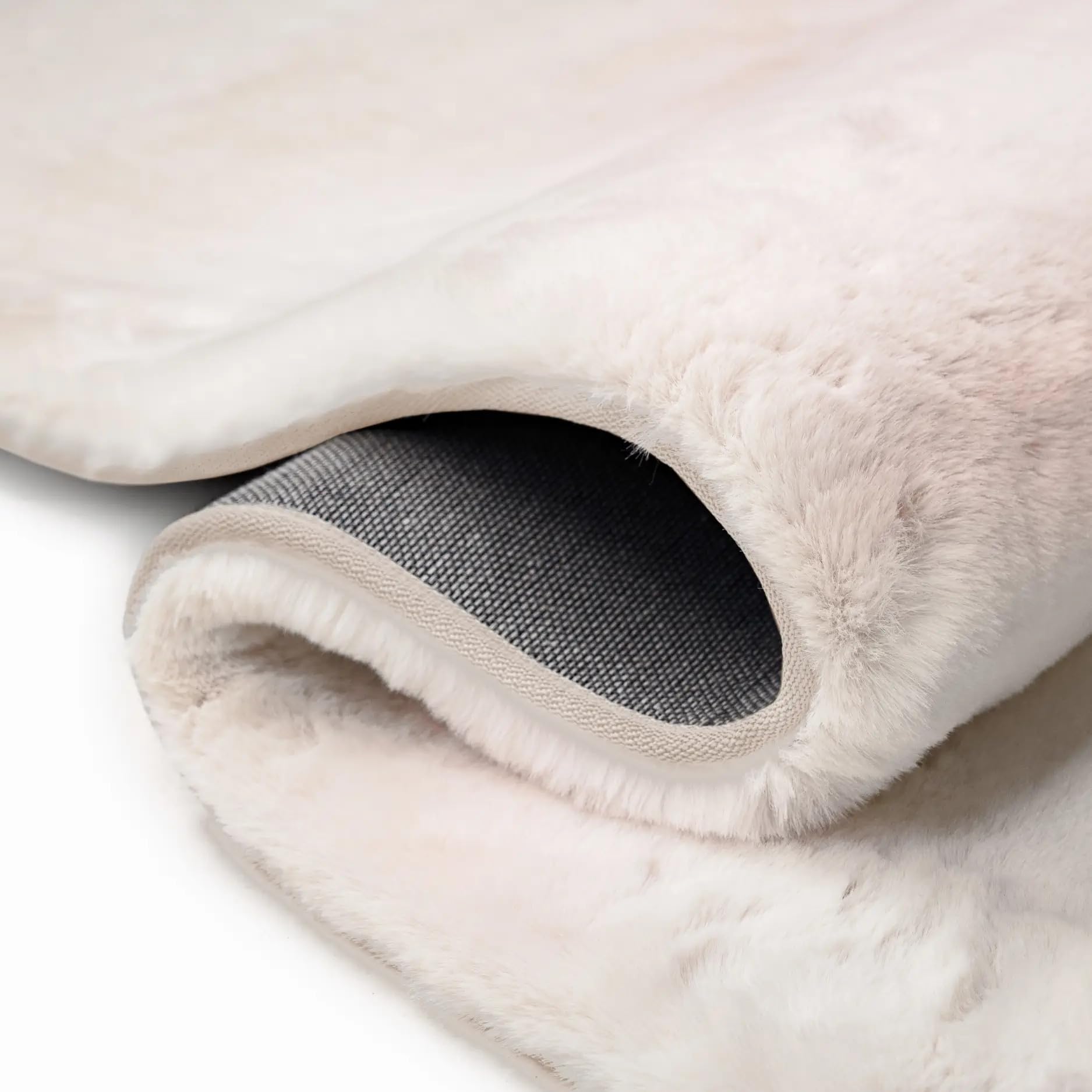 Tappeto shaggy 70 x 370 cm crema Dave - in pelliccia sintetica a pelo lungo - Soffice a pelo lungo per soggiorno, camera da letto e cameretta