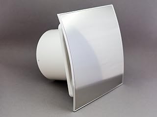 Wentylator łazienkowy, średnica 100 mm, stal nierdzewna, dwa wentylatory, wentylator sufitowy, przedni, do łazienki, kuchni, standard