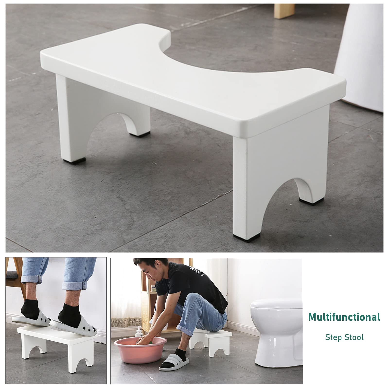 Sgabello Per Wc, Poggiapiedi Per Wc Da Bagno Per Adulti E - Foto 10