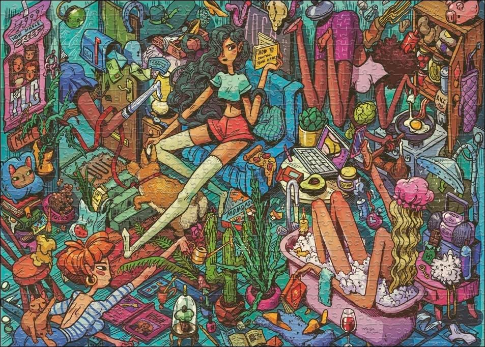 Heye Puzzles Triangular 1000 PC - Homely Housemates - Image 3