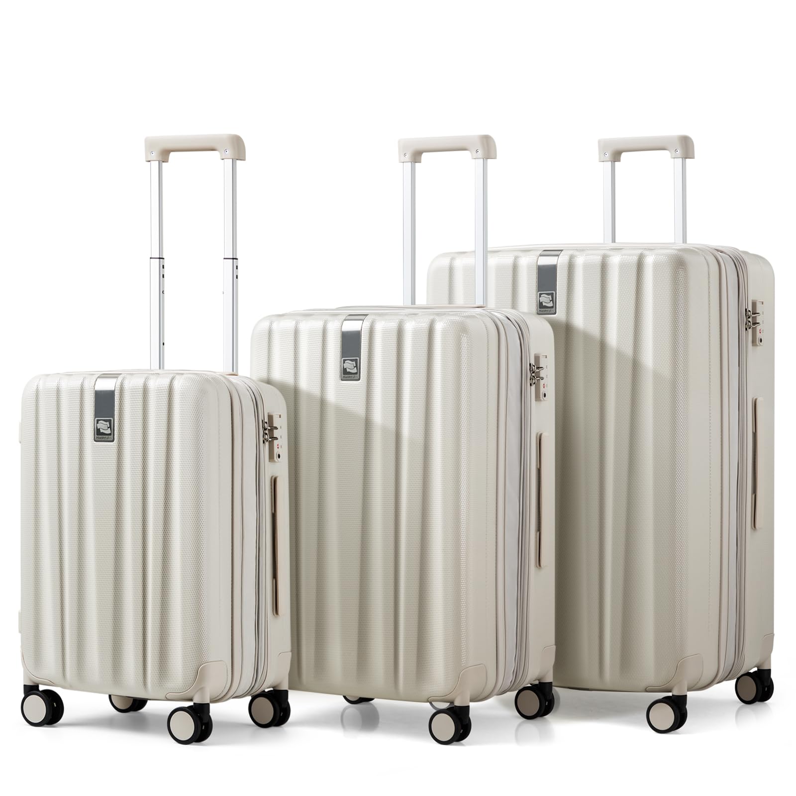 Expandable Hard Shell Luggage Sets, 3 Piece, 20/24/29 Inch