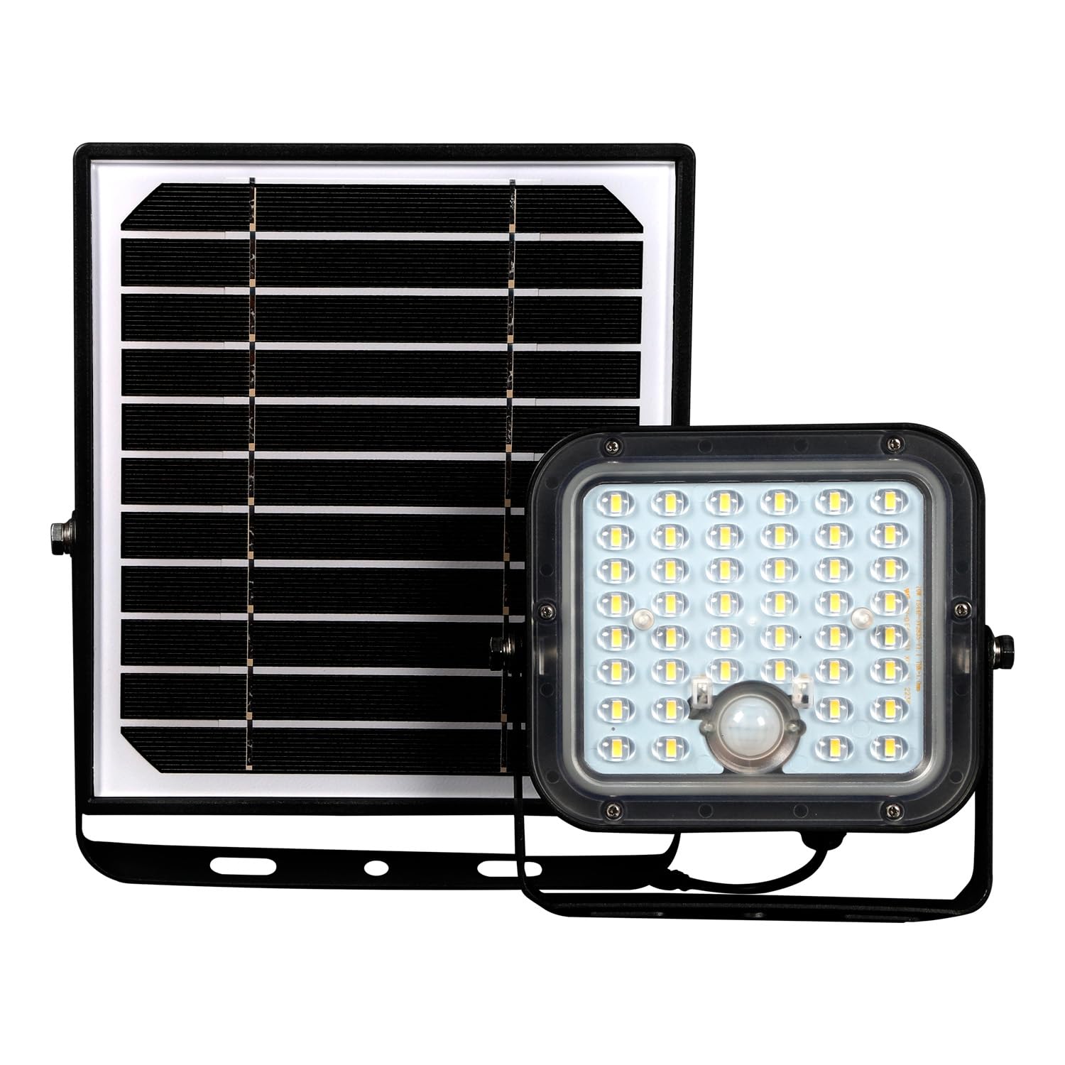 Velamp Cube Faretto LED Solare 1500 lm – Sensore Movimento, Modalità Automatica, Pannello Remoto 5 m, IP65, Luce Esterna per Portico, Ingresso, Giardino