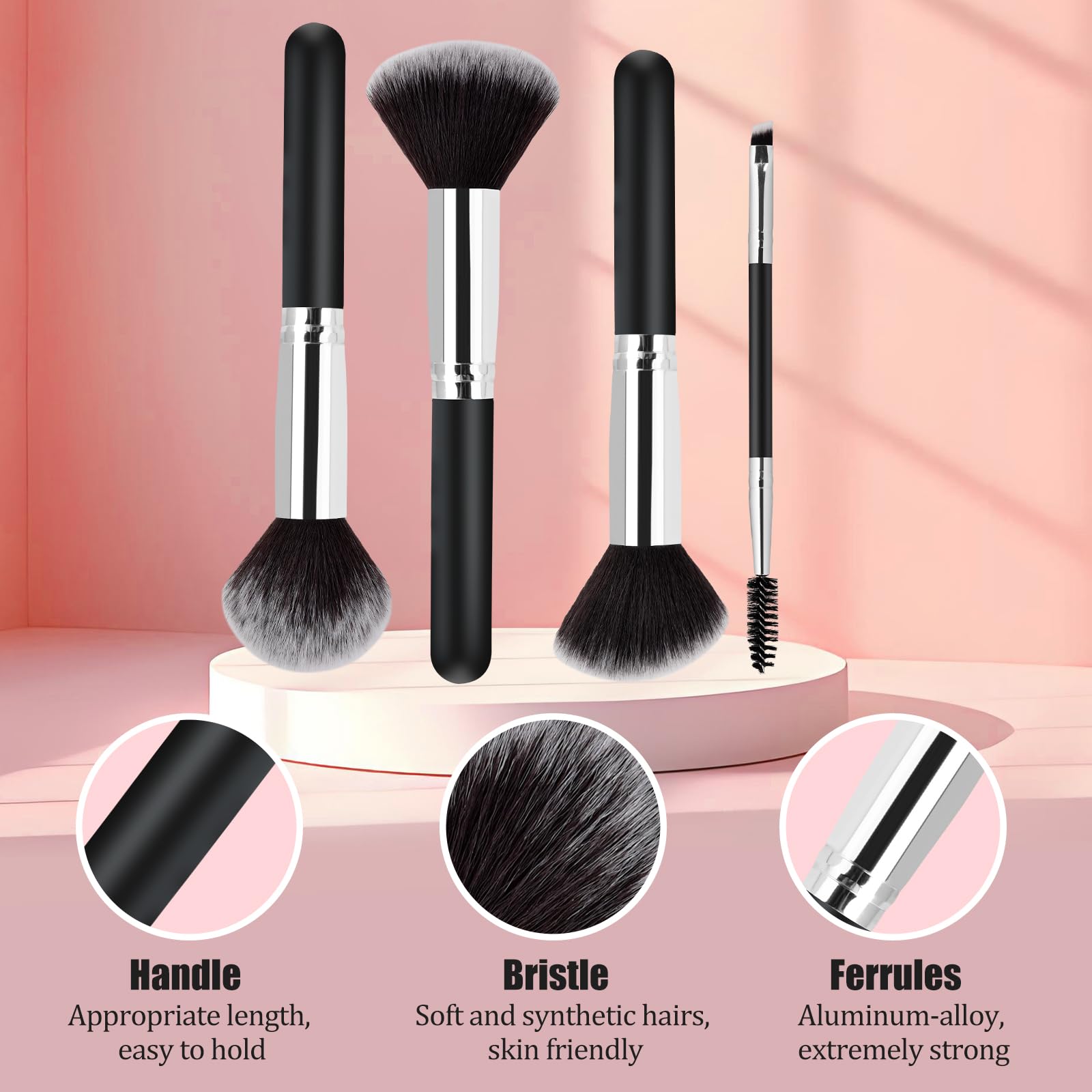 Stocking Stuffers for Women Teen Girls - Christmas Gifts 13 Pcs Makeup Brushes Set, Premium Kit with Foundation Concealer Makeup Blush Sponge, Professional Beauty Accessories for Women Sister Birthday