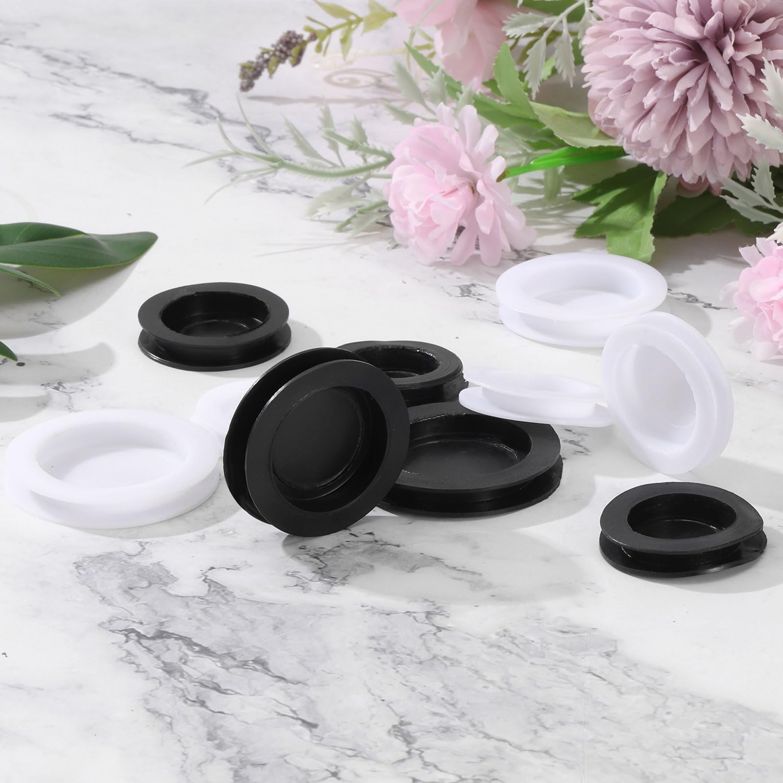 QUARKZMAN 20 Pz Tappo Salvadanaio 38 Mm/1.5" ID 50 Mm/1.97" OD Tappi Rotondi in Plastica per Scatola di Risparmio Sostituzione Tappo di Tenuta per Foro Salvadanaio, Nero