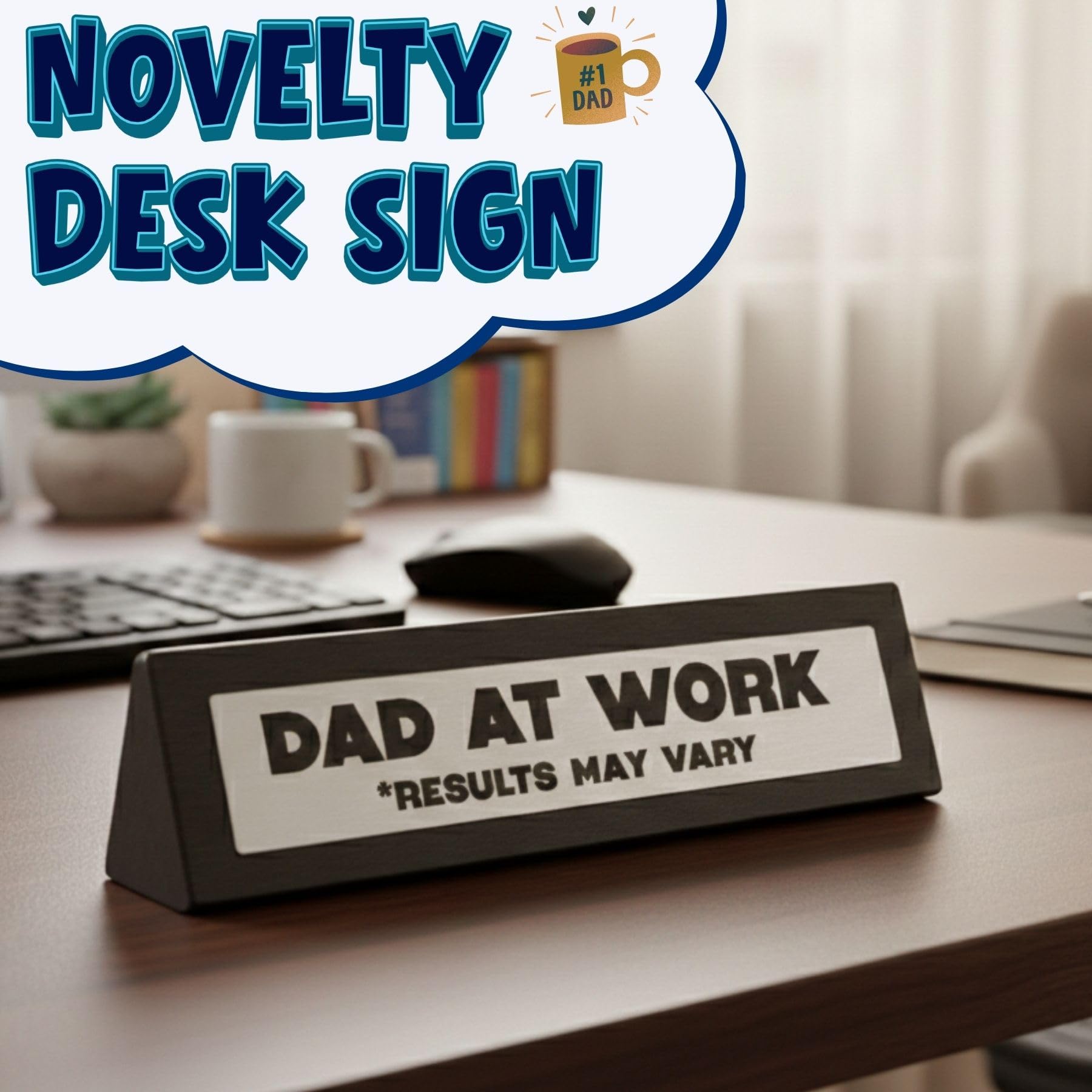 Boxer Gifts Dad at Work Desk Sign - Funny Birthday Present for Dads from Son or Daughter Father’s Day, Christmas - Image 2